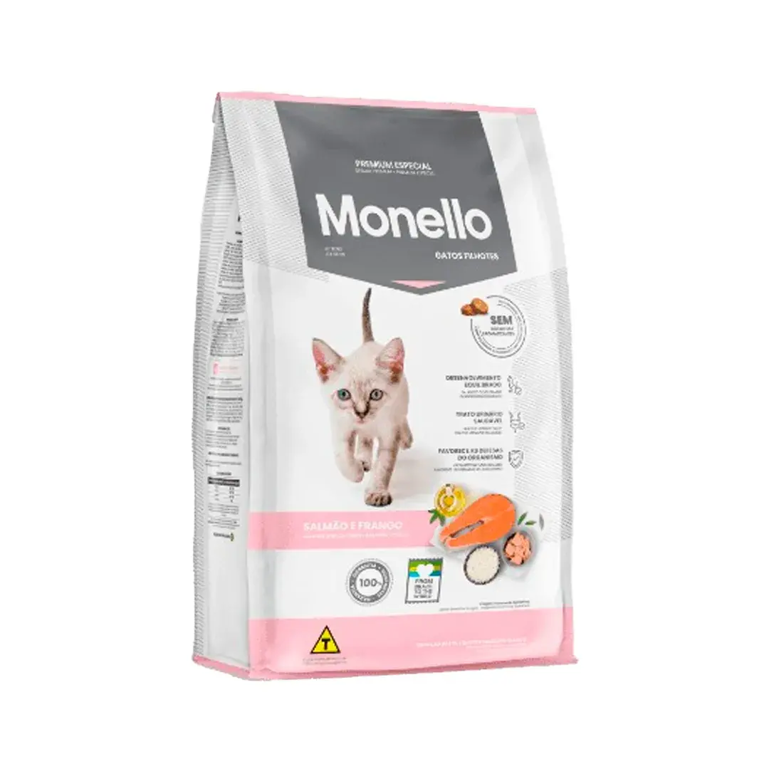 Concentrado Monello para Gatito Salmón y pollo. 1 Kg