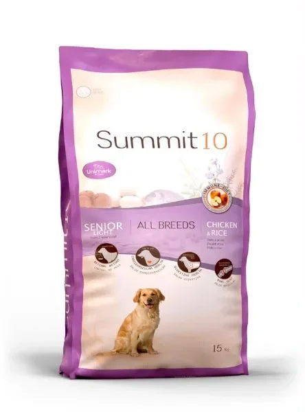 Concentrado Summit 10 para Perro Adulto Mayor - Senior. 15 Kg